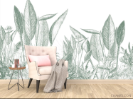 Фотообои Тропические листья зеленые - 4