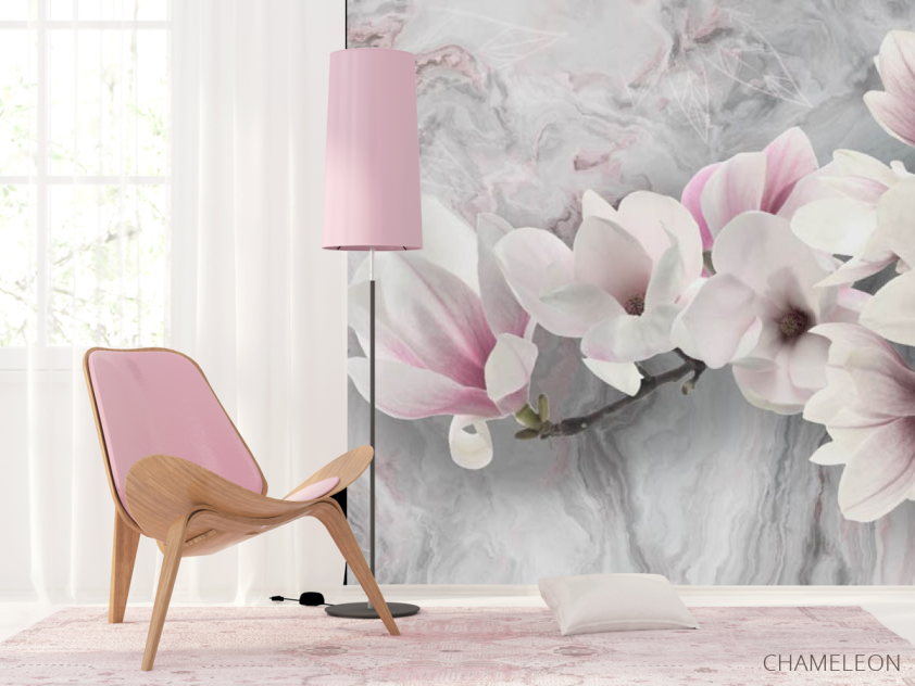 Фотошпалери рожева Магнолія - 4