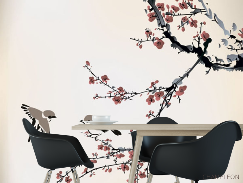 Фотошпалери Векторна гілка сакури - 1