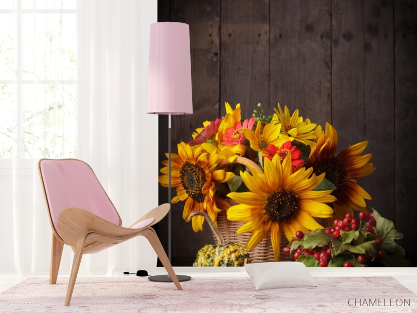 Фотошпалери соняшники в кошику - 4