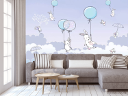 Фотообои Зайки на фмолетовом фоне - 3