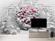 Фотообои 3d кирпичная стена - 2