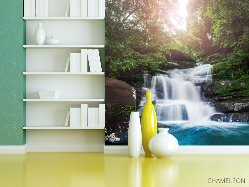 Фотошпалери водоспад кам'яні сходи - 3