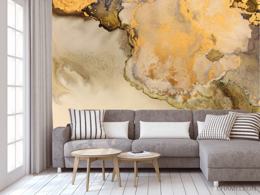 Фотообои Золотой fluid art - 3