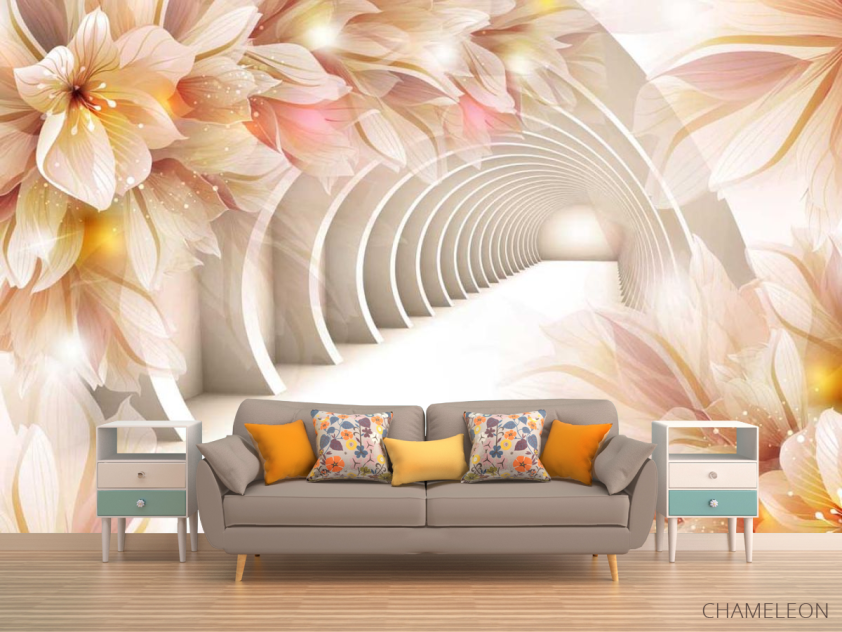 Фотообои Тонель из цветов - 1