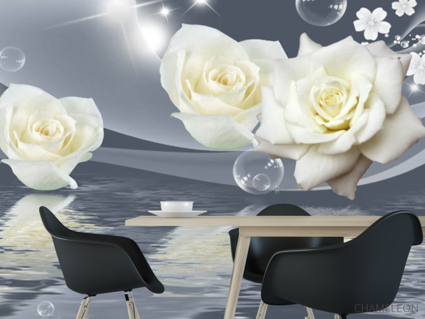 Фотошпалери квіти на воді - 1