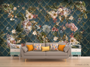 Фотообои Цветы винтажные с узором - 1