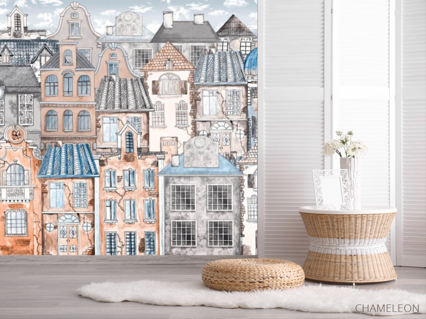 Фотошпалери в стилі Модерн, дитячі будиночки - 2