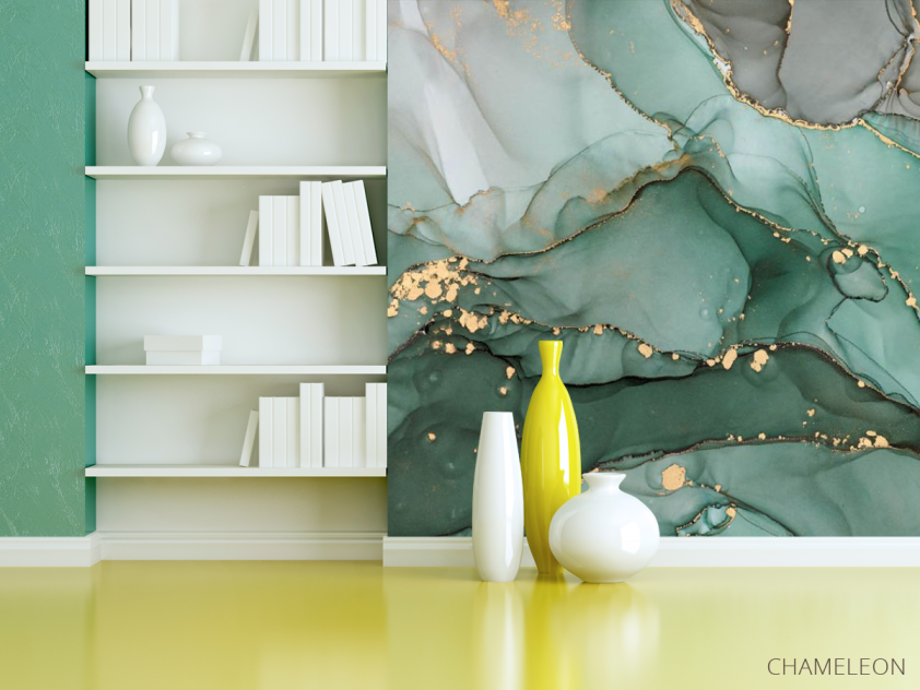 Фотошпалери Бірюзовий флюїд - 3