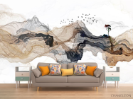 Фотообои Коричневые стерео линии - 1