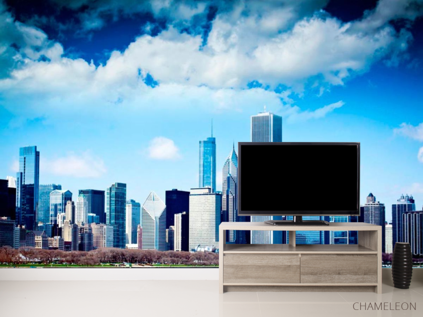 Фотообои Тучи, высотки Чикаго - 2