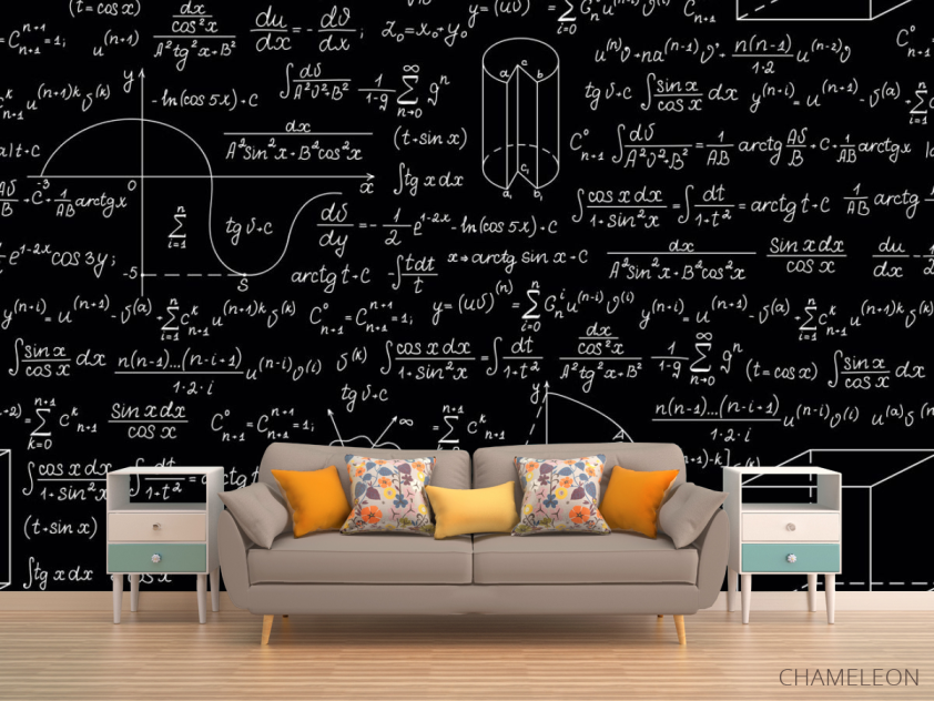 Фотообои Формулы на чёрном фоне - 1