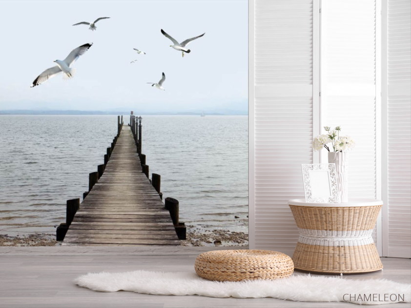 Фотошпалери Пірс з чайками - 2