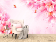 Фотообои Векторные цветы 3Д - 4