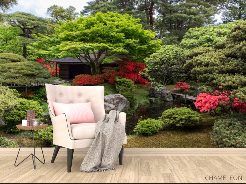 Фотообои ручеек возле дома - 4