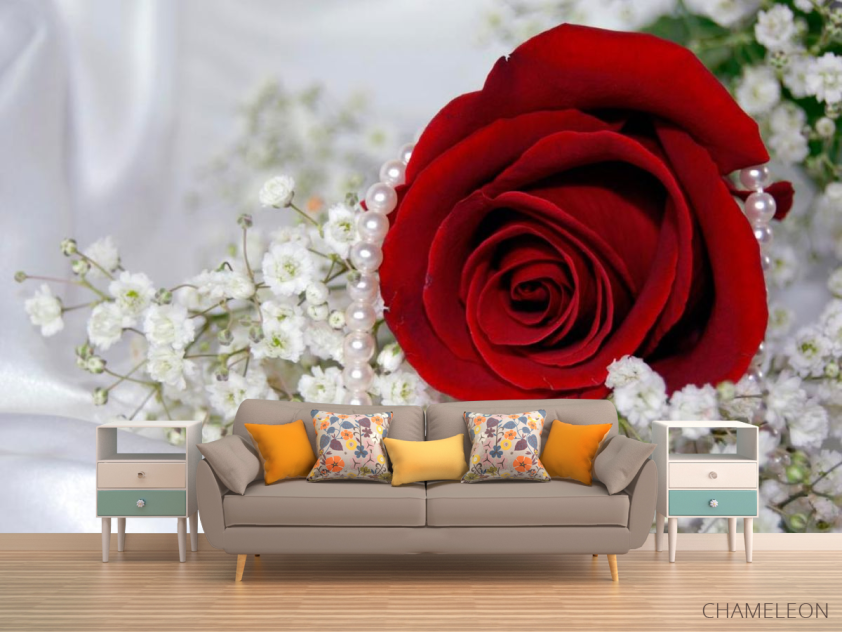 Фотообои Роза и жемчуг - 1