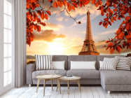 Фотообои Эйфилева башня осенью - 3