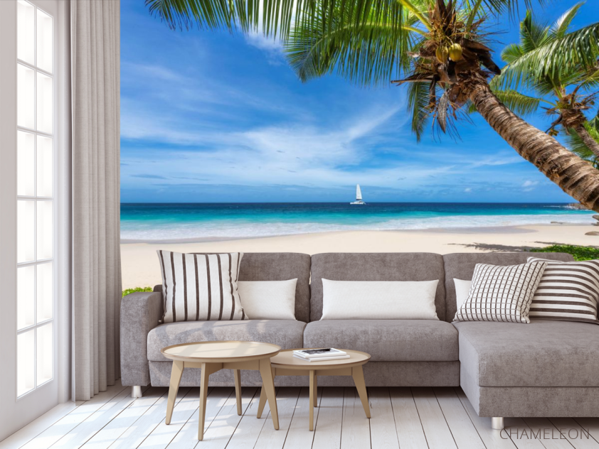 Фотообои Пальма над морем - 3