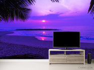 Фотообои Фиолетовый закат над морем - 2