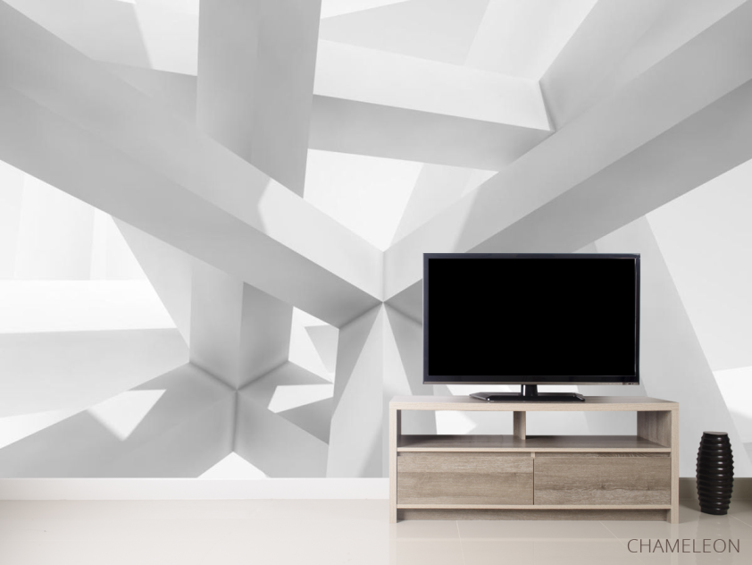 Фотообои Белые квадратные столбы - 2