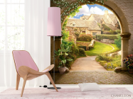 Фотообои Фреска с домами - 4