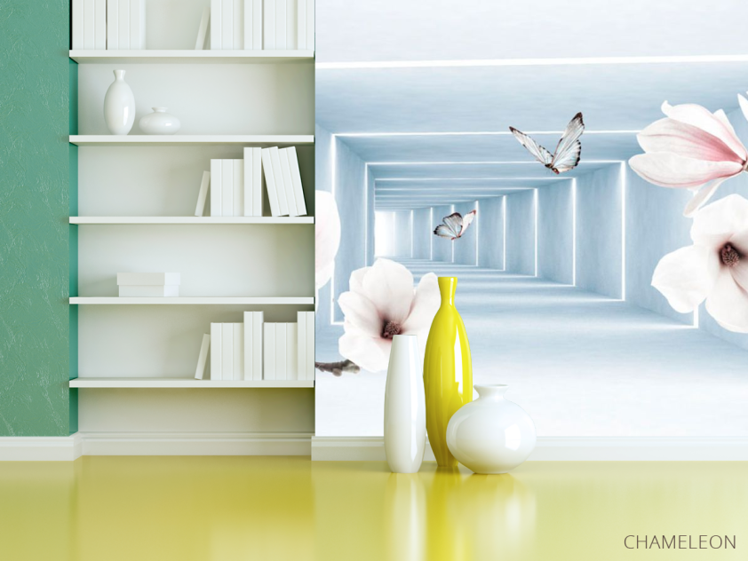 Фотошпалери Тонель і білі магнолії - 3