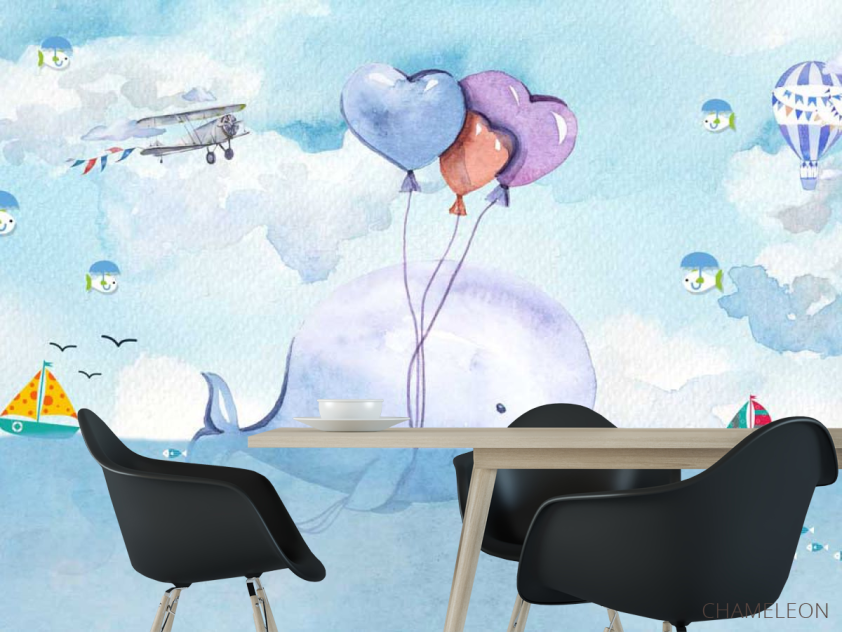 Фотошпалери Кіт з повітряною кулькою - 1