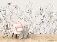 Фотообои Минималистичные цветы розовый оттенок - 4