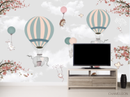 Фотообои животные на воздушных шариках - 2