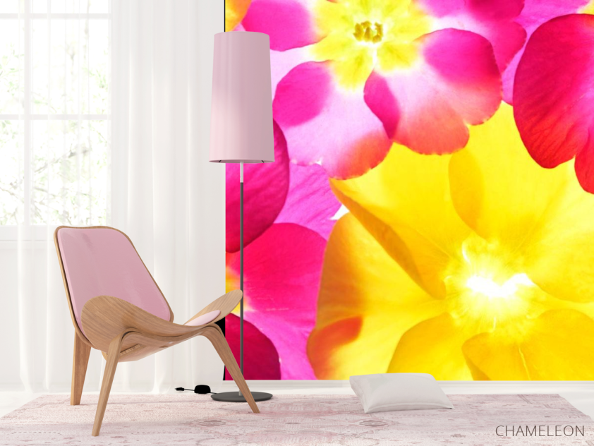 Фотошпалери Рожево-жовті квіти - 4