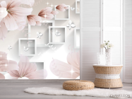 Фотошпалери Абстрактні об'ємні квіти - 2