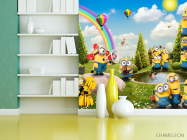 Фотошпалери Міньйони на галявині - 3