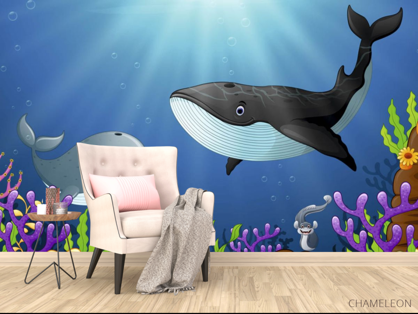 Фотообои Кит и дельфин - 4