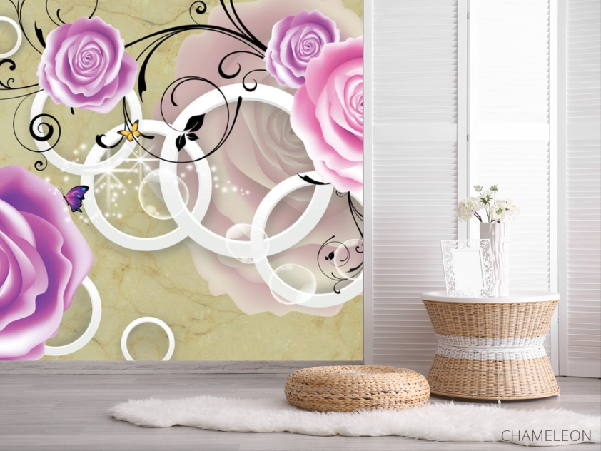 Фотошпалери 3д троянди - 2