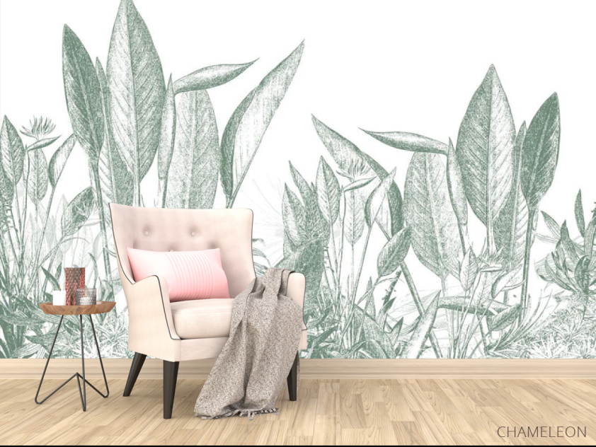 Фотообои Тропические листья зеленые - 4