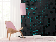 Фотошпалери шестикутники 3д - 4