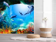 Фотошпалери 3д дельфіни - 2
