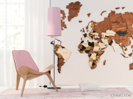 Фотошпалери 3d карта з дерева - 4