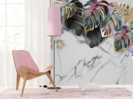 Фотошпалери Тропічні листя на мармурі - 4