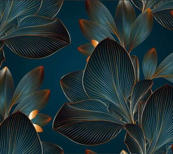 Фотошпалери 3Д листя об'ємні Фотошпалери 3Д листя об'ємні 32772