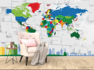 Фотообои 3д карта - 4