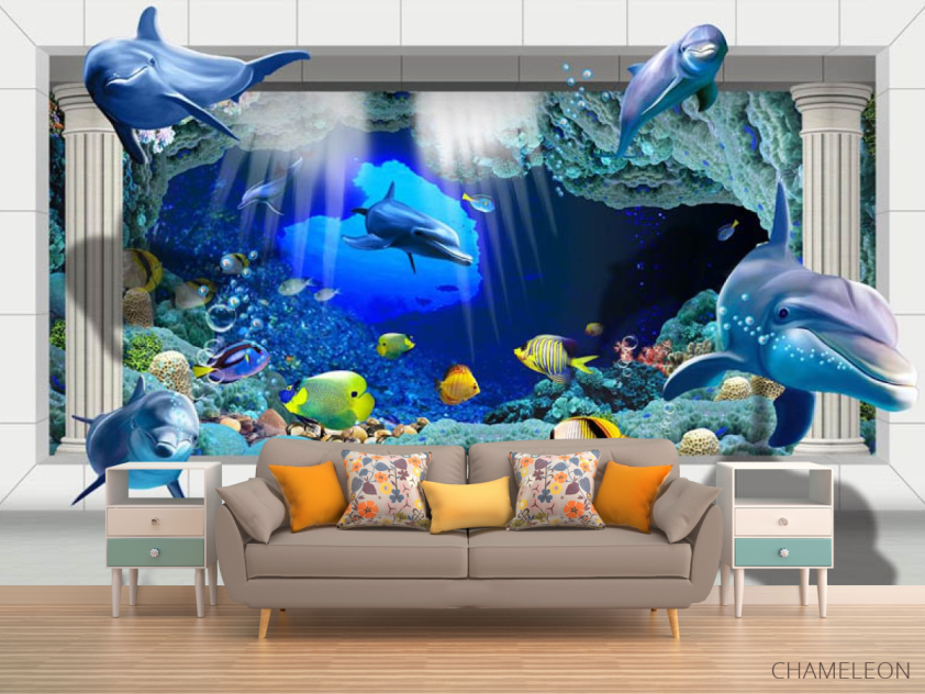 Фотообои дельфины - 1