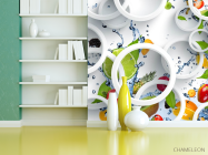 Фотошпалери 3Д фрукти - 3