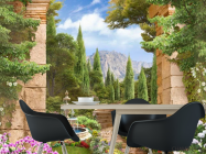 Фотошпалери Фонтан, арка, сад - 1