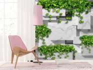 Фотошпалери 3Д стіна з квітами - 4