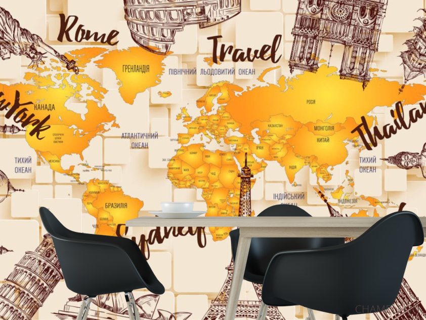 Фотошпалери карта світу - 1