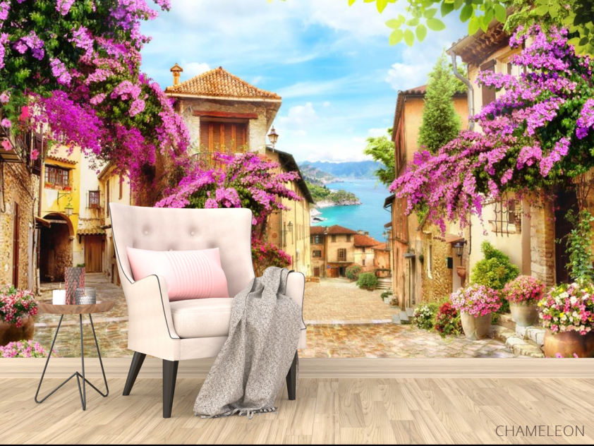 Фотообои в кухню Дворик - 4