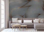 Фотообои волны с золотом - 3