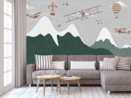 Фотообои Горы и самолётики - 3