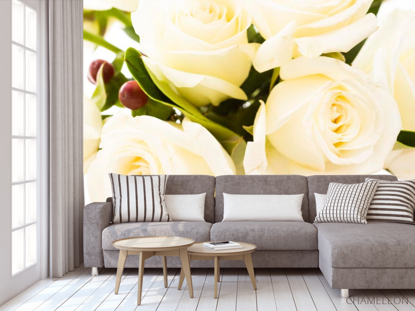 Фотообои 4 розы белых - 3